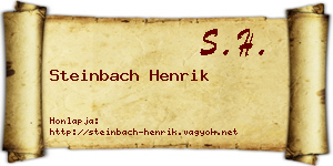 Steinbach Henrik névjegykártya