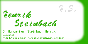 henrik steinbach business card